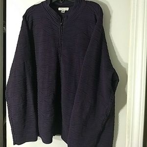 Purple Coldwater Creek Zipper Cardigan 3X